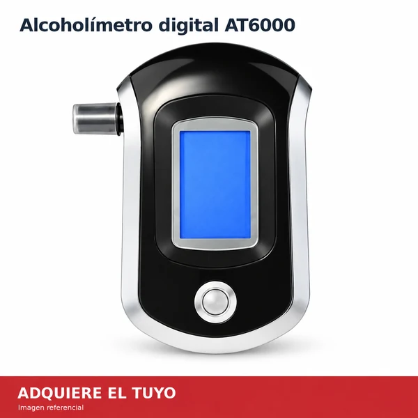 Alcoholímetro Digital AT6000 en presentación referencial de KitAlerta