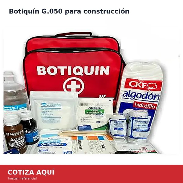 Detalle referencial del contenido del Botiquín G.050