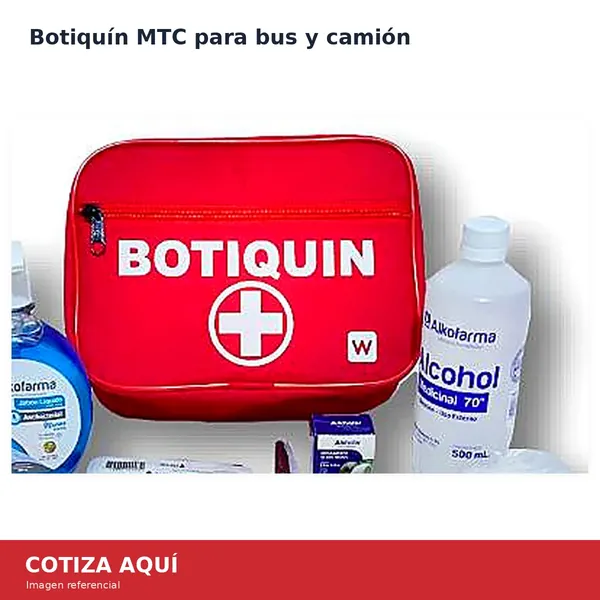 Contenido referencial del Botiquín MTC para bus y camión