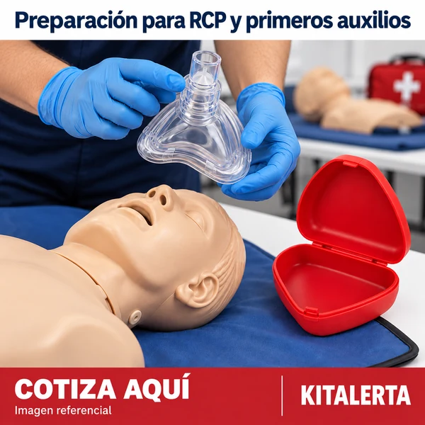 Máscara RCP Pocket Mask en una escena ilustrativa de su función